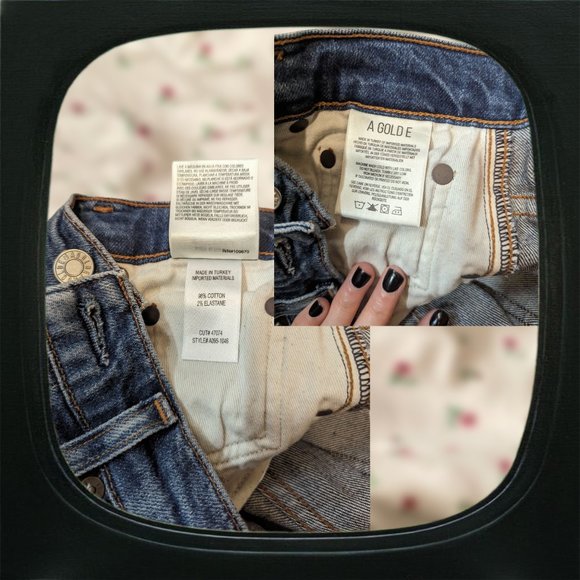 Nwot Agolde medium wash 90's straight leg fit jeans - Picture 5 of 5